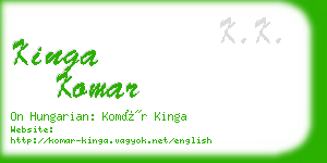 kinga komar business card